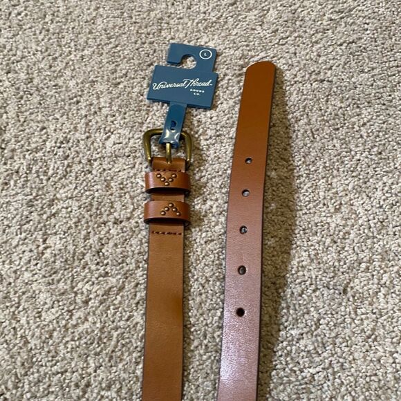 Women’s Brown Belt L Gold Buckle & Gold Detail NWT - Picture 4 of 5